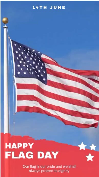 Modern & Minimal Flag Day Digital Display (9: template