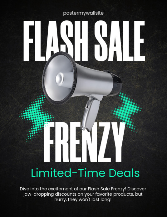 Modern & Minimal Flash Sale Pamflet (letter As) Flyer (US Letter) template