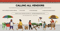 Modern & Minimal Flea Market Advertising Flyer Template Design Facebook Shared Image
