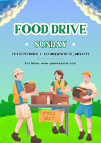 Modern & Minimal Food Drive Advertising Template A2