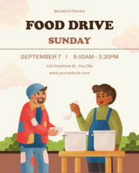 Modern & Minimal Food Drive Charity Act Instagram Portrait template