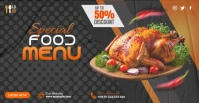 Modern & Minimal Food Menu Facebook Event Cover template