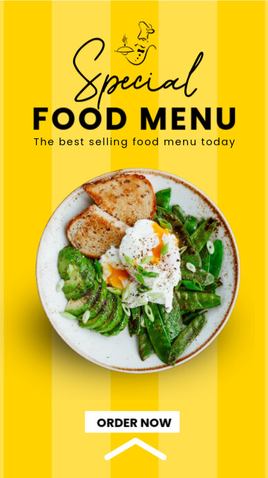 Modern & Minimal Food Menu Instagram Story Template | PosterMyWall