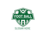 White Modern & Minimal Foot Ball Logo Logo Logo Template