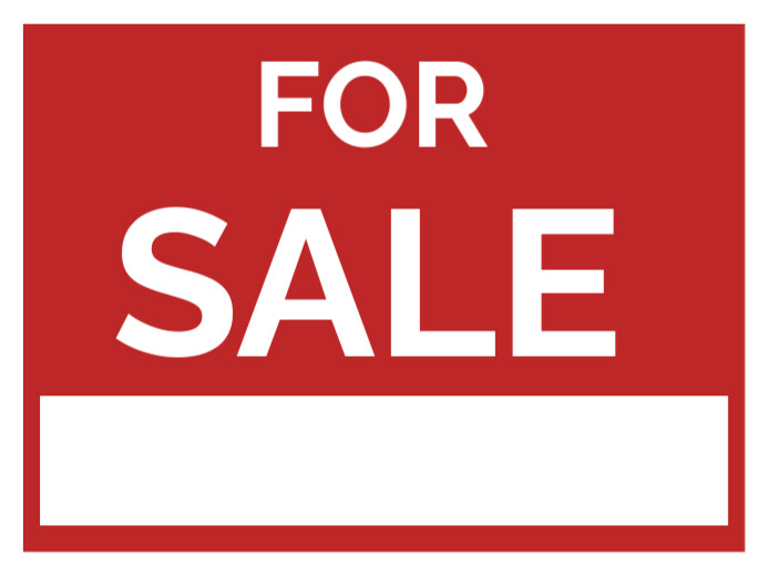 Copy of Modern & Minimal For Sale Red And White Yard Sign | PosterMyWall