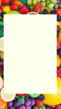 Żółty Fruit Background Digitale display Template