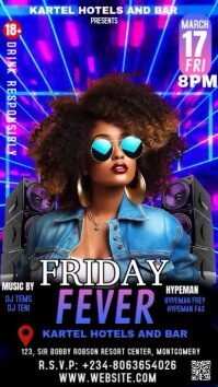 Modern & Minimal Friday Night Party Instagram Story template