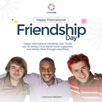 Modern & Minimal Friendship Day Instagram Post Instagram-bericht template