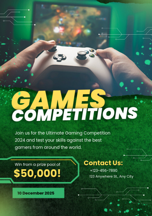 Modern & Minimal Games Competition A4 template