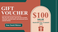 Modern & Minimal Gift Voucher Card Digital Display (16:9) template