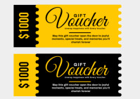 Modern & Minimal Gift Voucher Card Postcard Открытка template