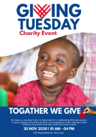 Modern & Minimal Giving Tuesday A4 template