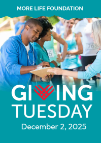 Modern & Minimal Giving Tuesday Flyer A4 template