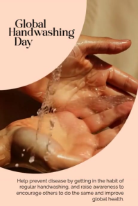 Modern & Minimal Global Handwashing Day Poster Plakat template
