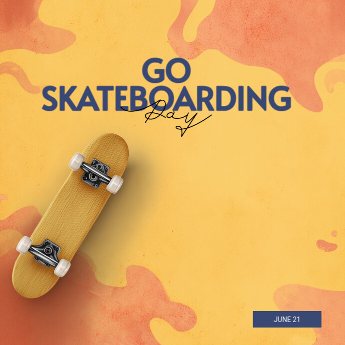 Modern & Minimal Go Skateboarding Day Instagram Post template