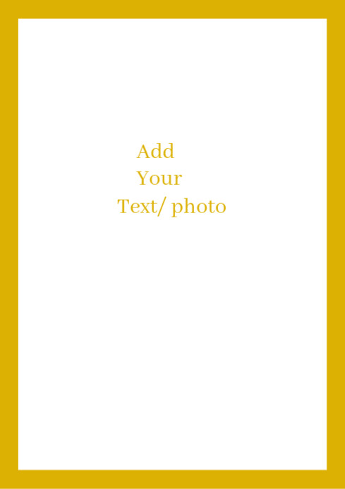 Modern & Minimal Gold Background Frame A4 template