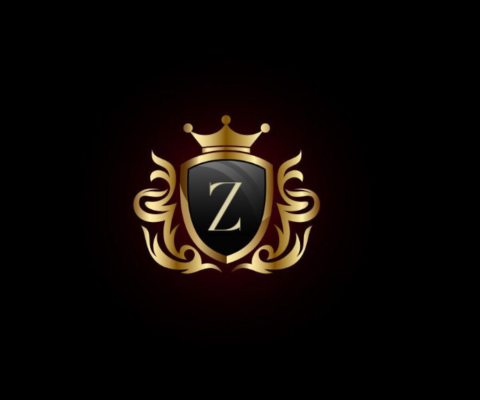 Modern & Minimal Gold Crest Emblem Medium Rectangle template