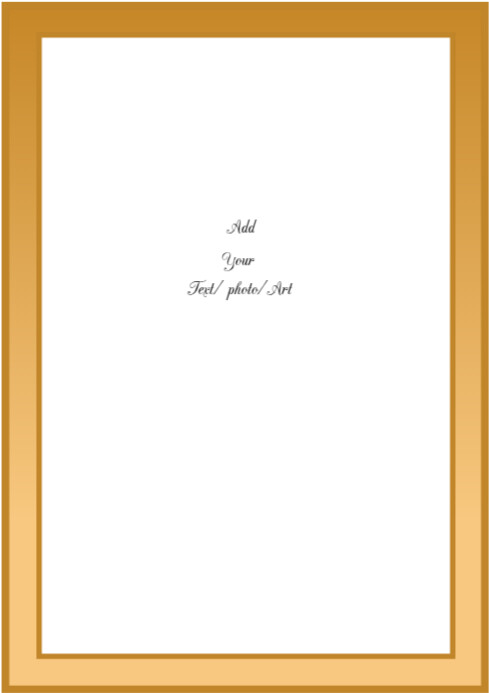 Modern & Minimal Gold Frame A4 Template | PosterMyWall