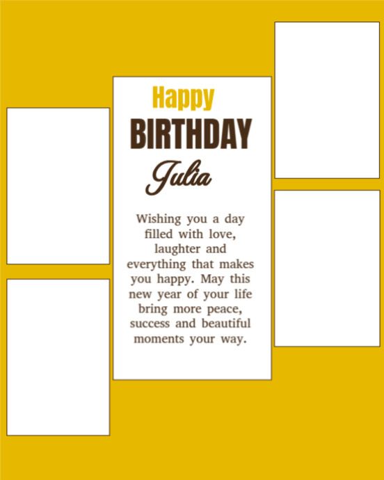 Modern & Minimal Gold Frame Instagram Portrait template