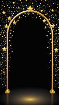 Zwart Decorative Frame Digitalt display Template