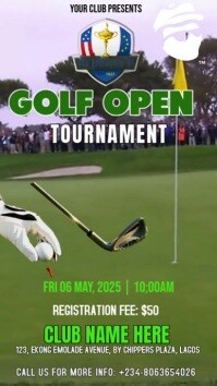 Modern & Minimal Golf Tournament Games Instagram Story template