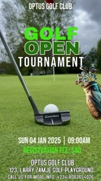 Modern & Minimal Golf Tournament Games Instagram Story template
