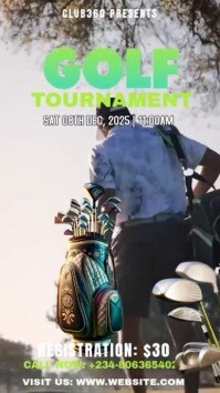 Modern & Minimal Golf Tournament Games Instagram Story Instagram-Story template