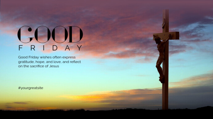 Modern & Minimal Good Friday Youtube Thumbnail Template | PosterMyWall