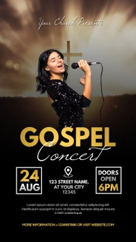 Modern & Minimal Gospel Concert  Digital Disp template