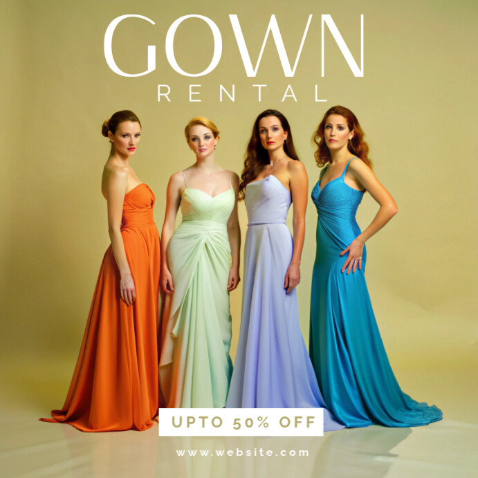 Modern & Minimal Gown Rental Business Instagram Post template