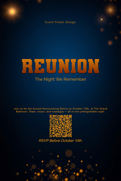 Modern & Minimal Gradient Style Homecoming Poster template