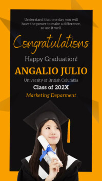 Modern & Minimal Graduation Announcement Instagram Story template