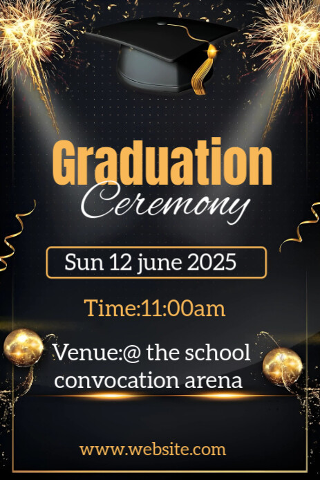 Modern & Minimal Graduation Ceremony  Pinterest Graphic Ihluzo le-Pinterest template