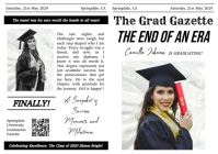 Modern & Minimal Graduation Newspaper Template A2