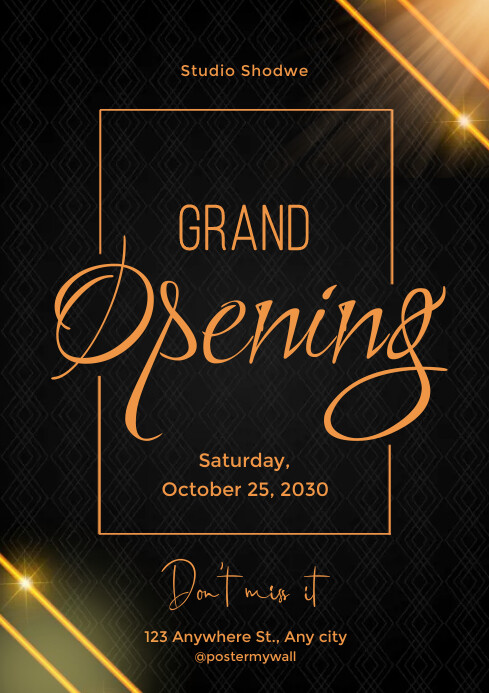 Modern & Minimal Grand Opening A4 template