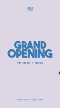 Modern & Minimal Grand Opening Business Instagram Story Instagram-verhaal template
