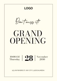 Blanc Grand Opening Event A3 Template