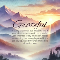 Modern & Minimal Gratefull Wish Instagram Facebook Online Instagram Post template
