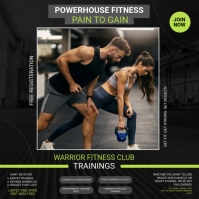 Modern & Minimal Gym Flyers Instagram Post template
