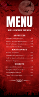 Modern & Minimal Halloween Menu Roll Up Banner 2' × 5' template