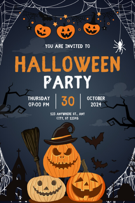 Copy of Modern & Minimal Halloween Party Poster | PosterMyWall