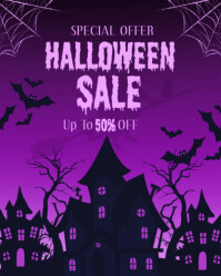 Modern & Minimal Halloween Sale Instagram Portrait template