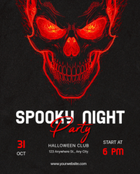Black Halloween Party Instagram Portrait Template