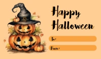 Modern & Minimal  Halloween  Tag Etiqueta template