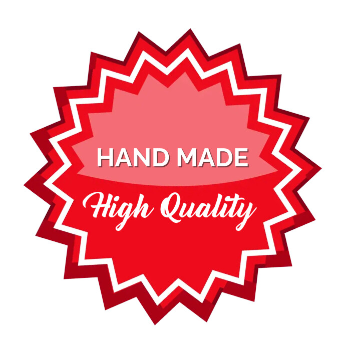 Modern & Minimal Hand Made Sticker Design Template | PosterMyWall