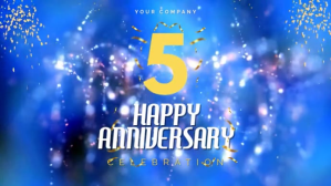Modern & Minimal Happy Anniversary Digital Display (16:9) template
