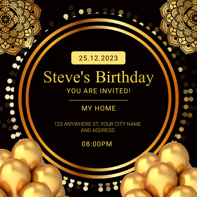 Plantilla de Modern & Minimal Happy Birthday Instagram Pos | PosterMyWall