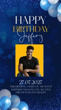 Modern & Minimal Happy Birthday To Friend  In История на Instagram template