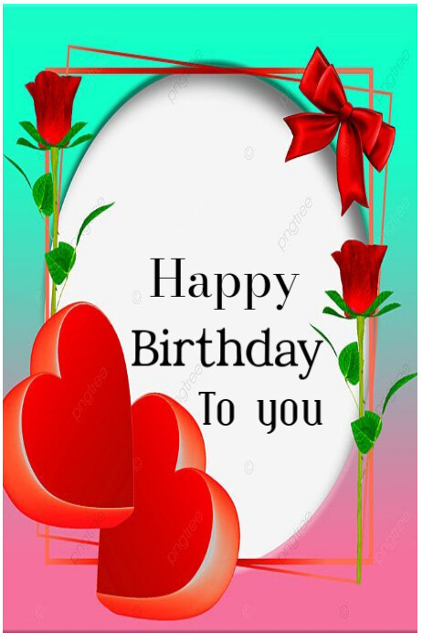 Modern & Minimal Happy Birthday To You  Poster template