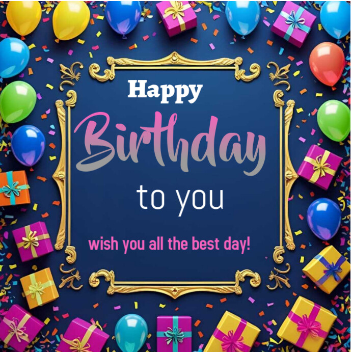 Modern & Minimal Happy Birthday To You Posted  Instagram Post Iphosti le-Instagram template